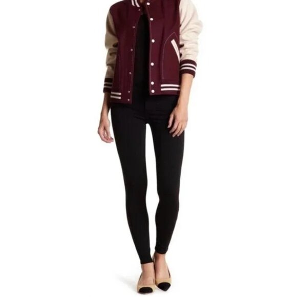 Joe's Jeans Size 29 Black Stretch Ponte Knit Chelsea Low Rise Skinny Pants‎ - Picture 1 of 5